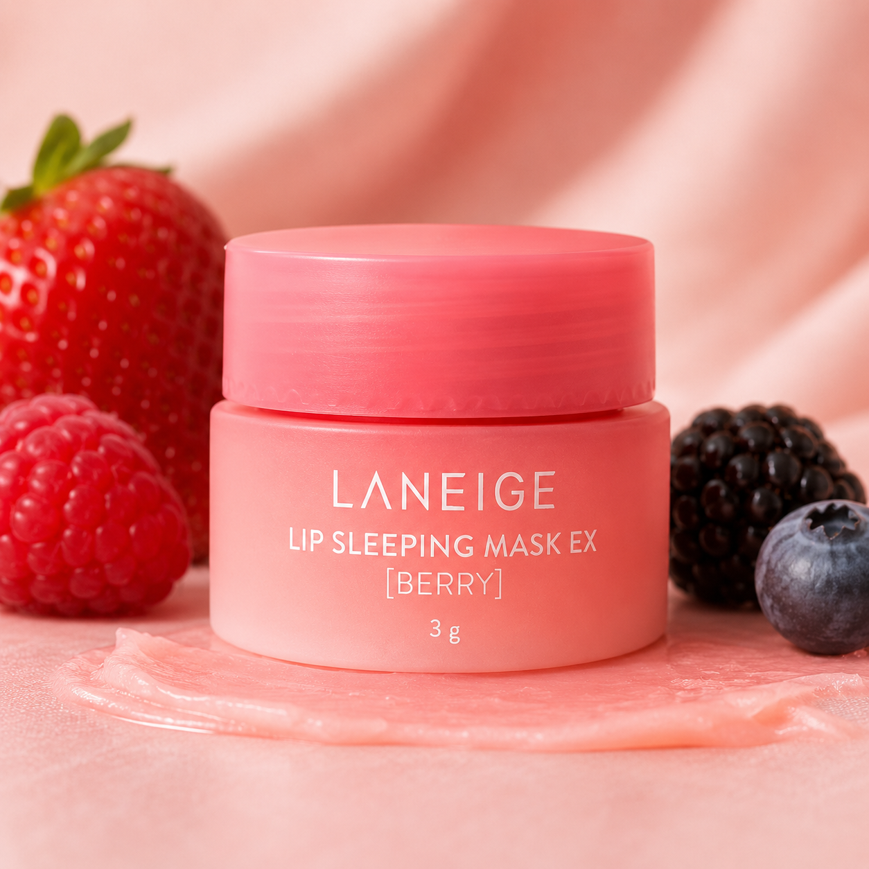 Laneige lip mask, lip sleeping mask, berry lip balm, lip gloss