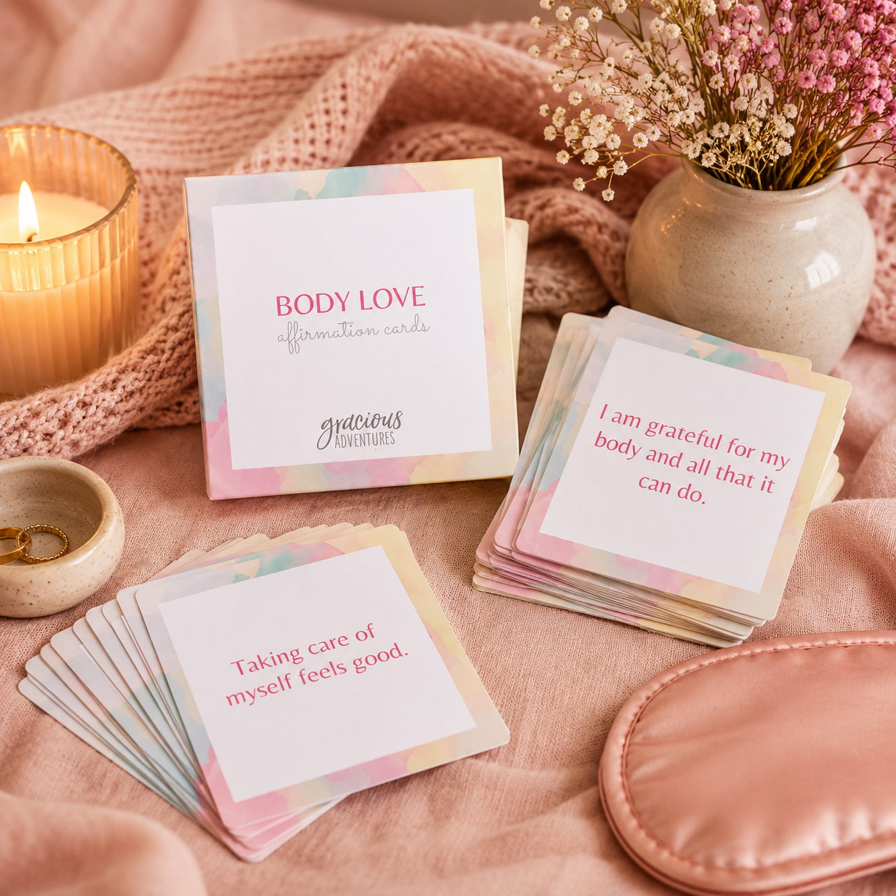 body love affirmation cards, affirmations, card deck
