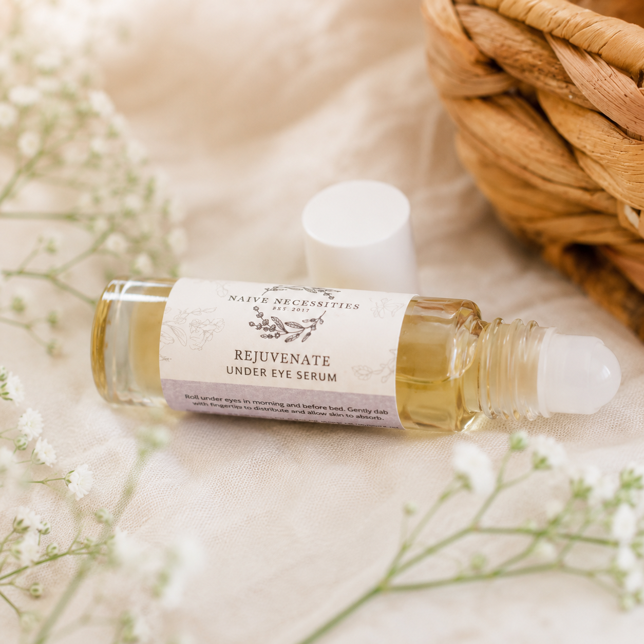 under eye serum, clean skincare, under eye serum roller, roll on serum, travel serum, facial skincare for tired eyes