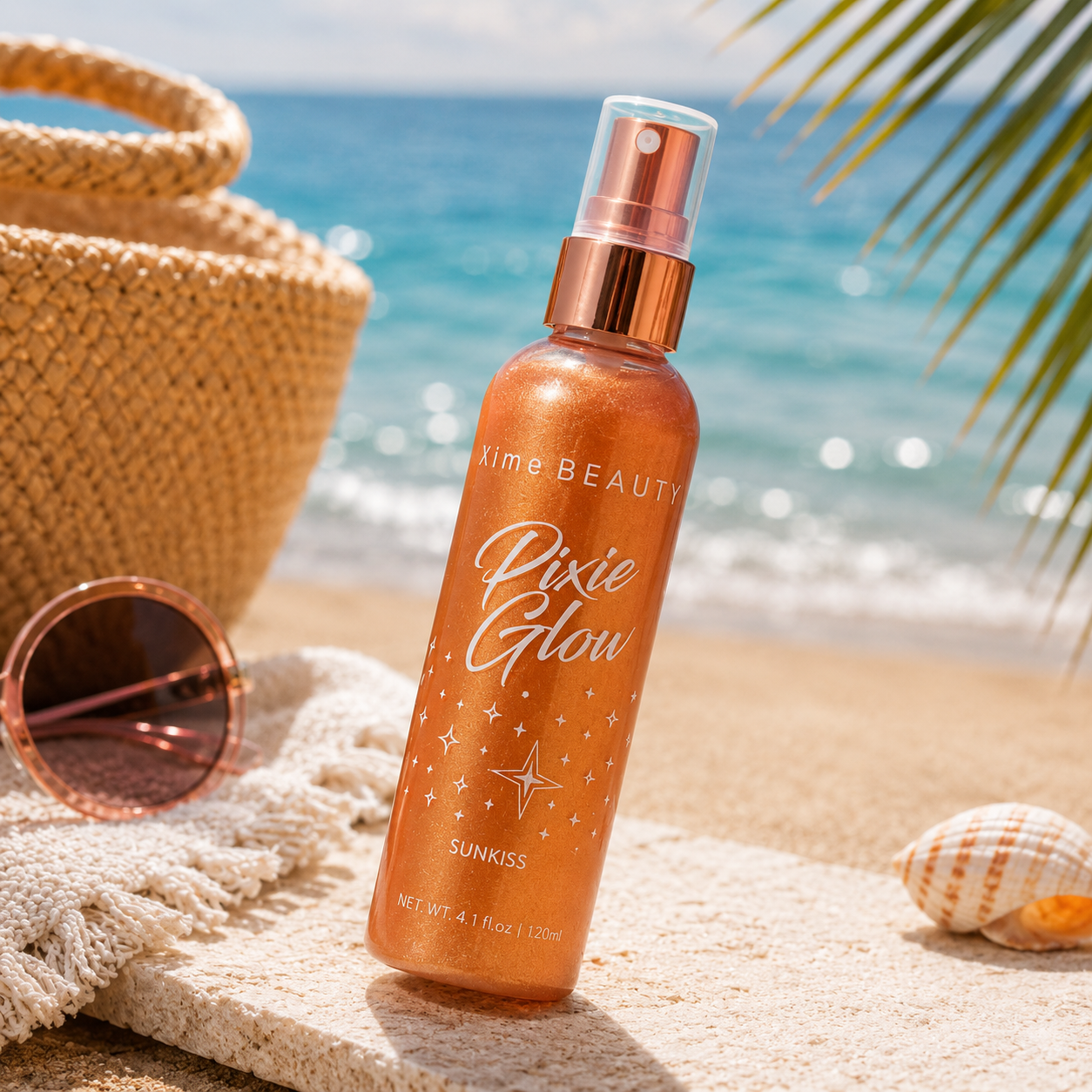 body oil, shimmer spray, golden glow, summer glow, glow oil, body glow spray, bronzing spray, skin tint, non-toxic skincare