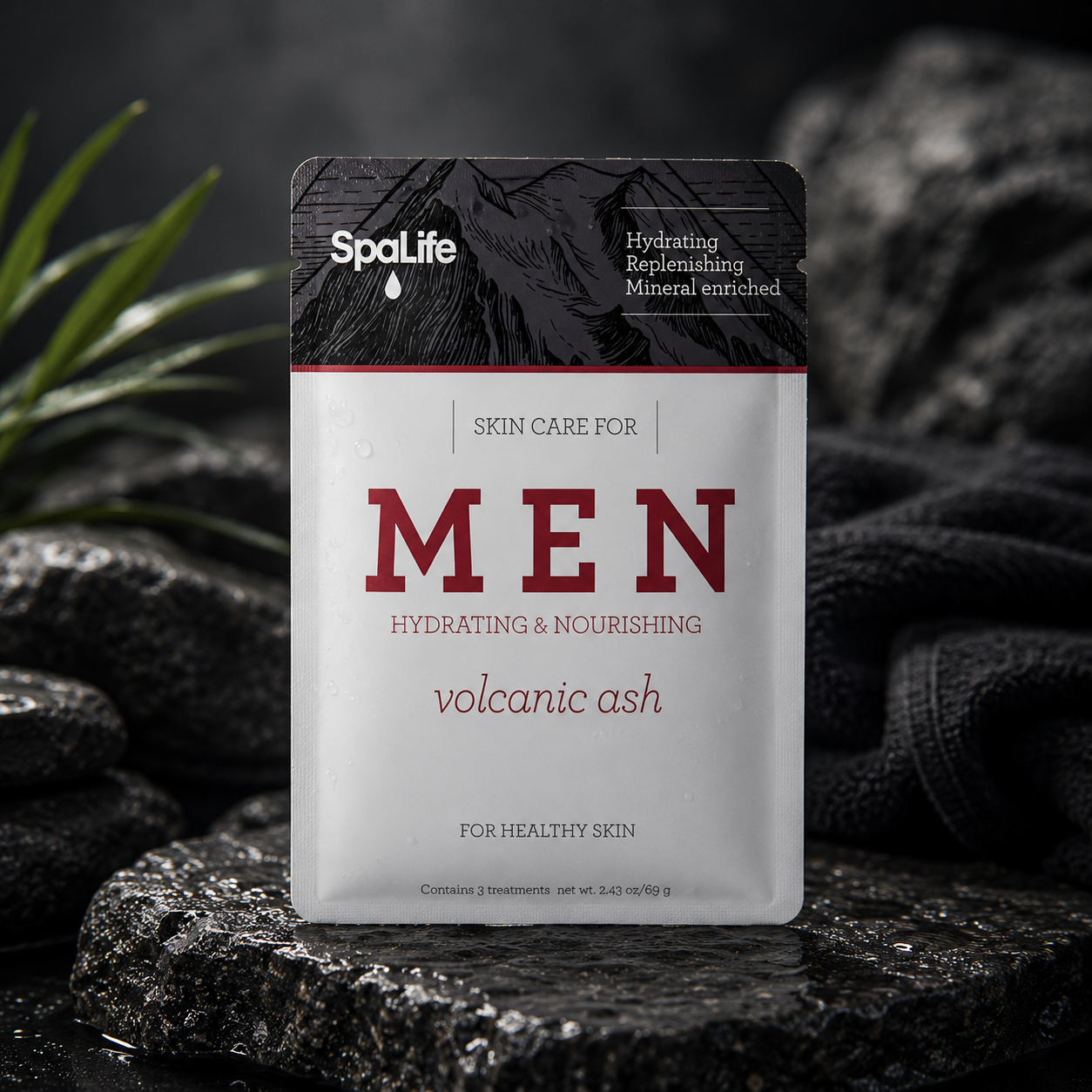 mens face mask, non-toxic skincare, facial mask, sheet mask, detox mask, volcanic ash facial
