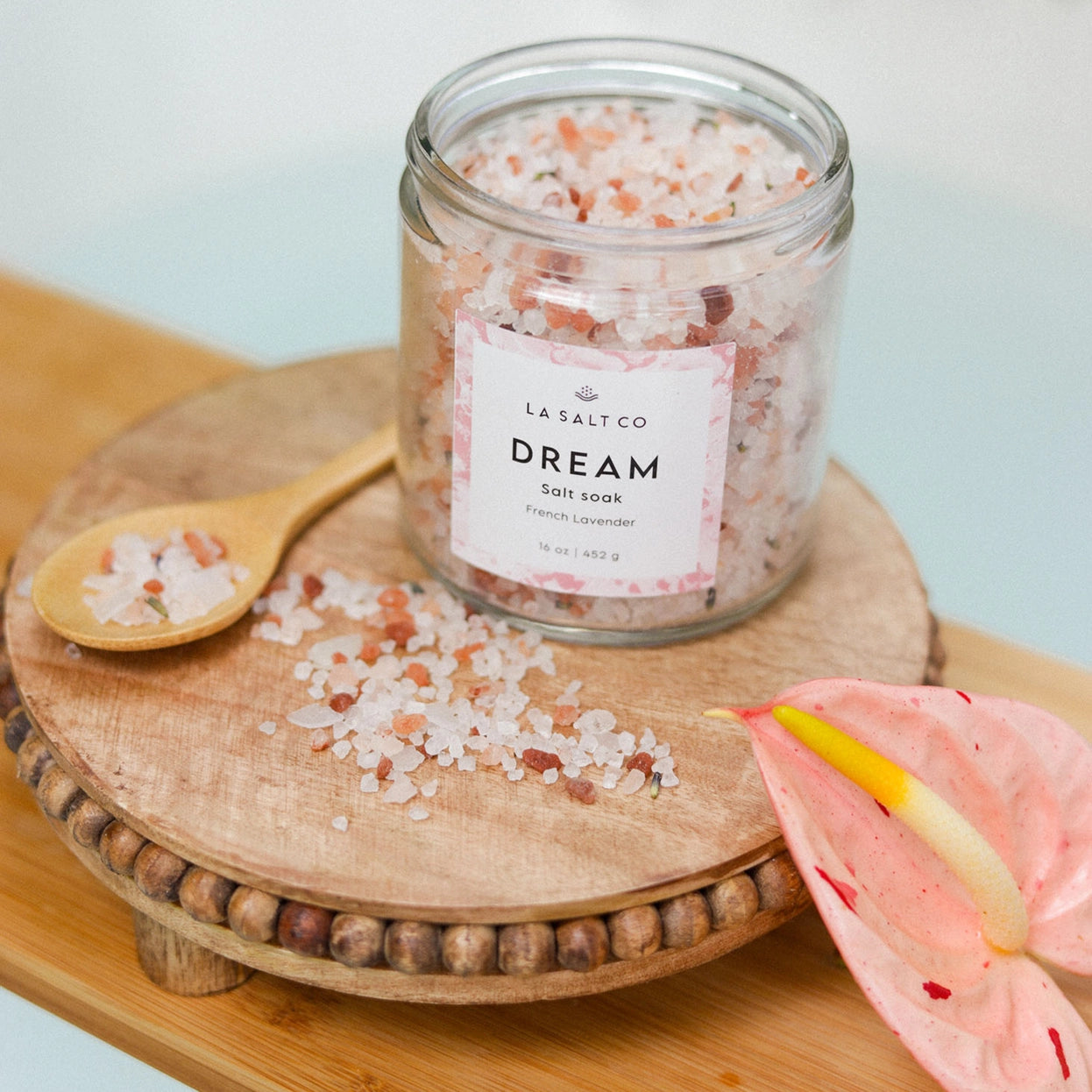 Dream Salt Soak, himalayan salt, bath salts, french lavender bath salts