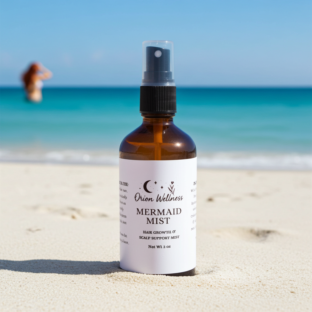 hair oil, hair mist, summer essential, hair growth, scalp health, full hair, healthy hair, haircare product, hair refresh