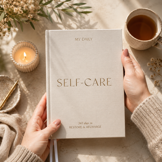 self care journal, 365 days to restore and recharge, gratitude journal, goal setting journal prompts