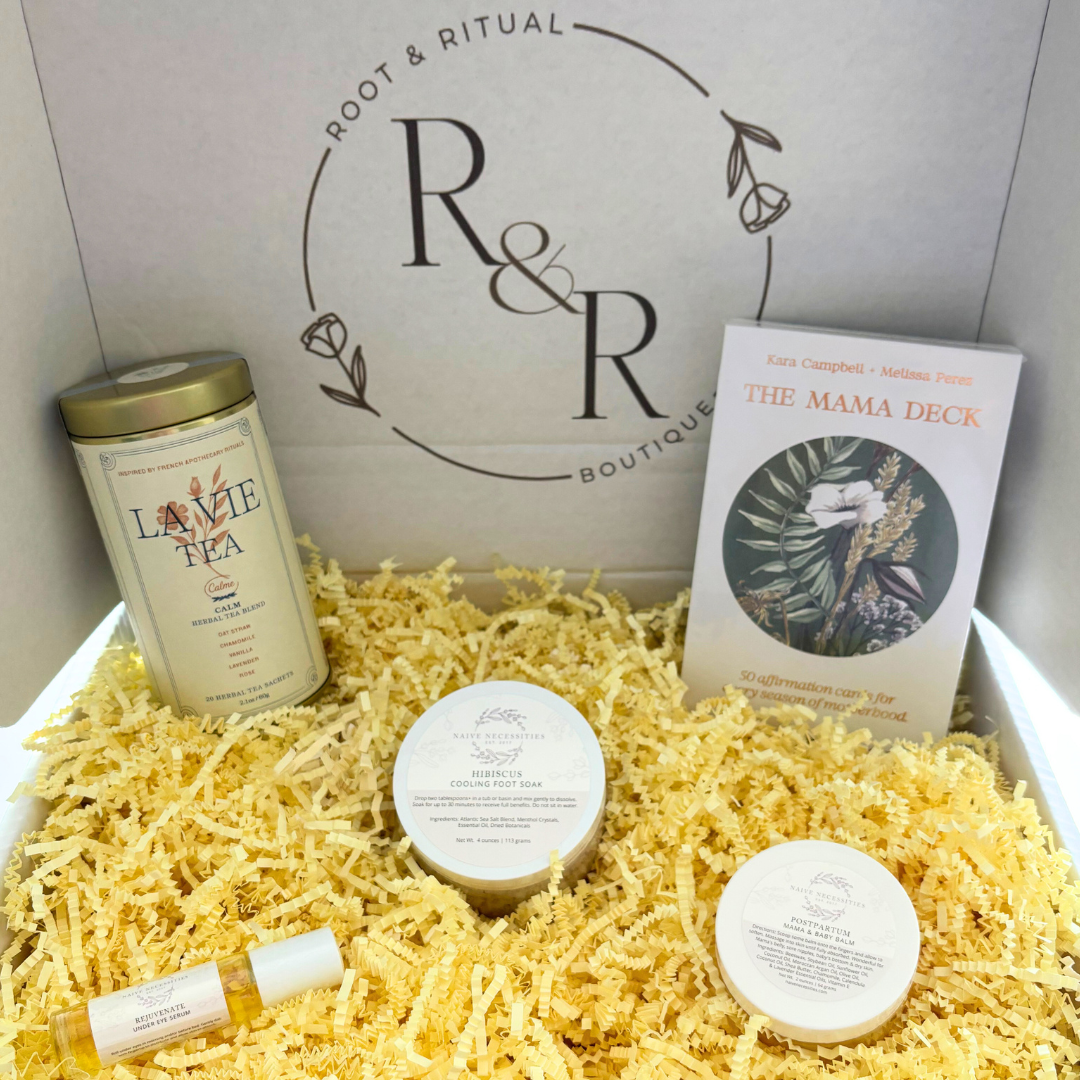 postpartum self care, postpartum gift box, new mama gifts, baby shower gifts