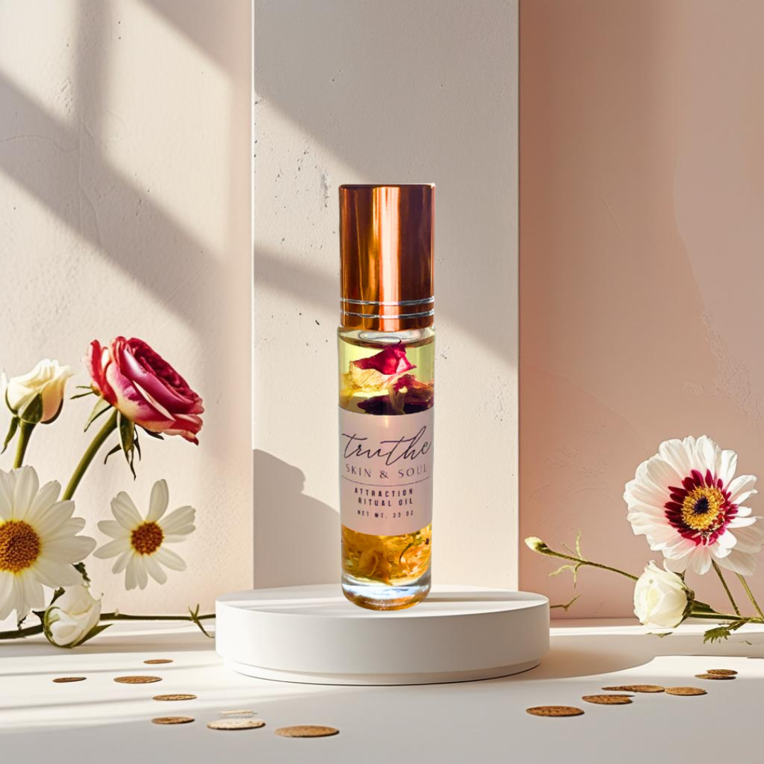 perfume roller, essential oil roll on, travel perfume, botanical oil, attraction, manifestation