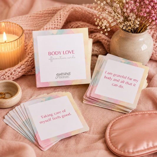 body love affirmation cards, affirmations, card deck