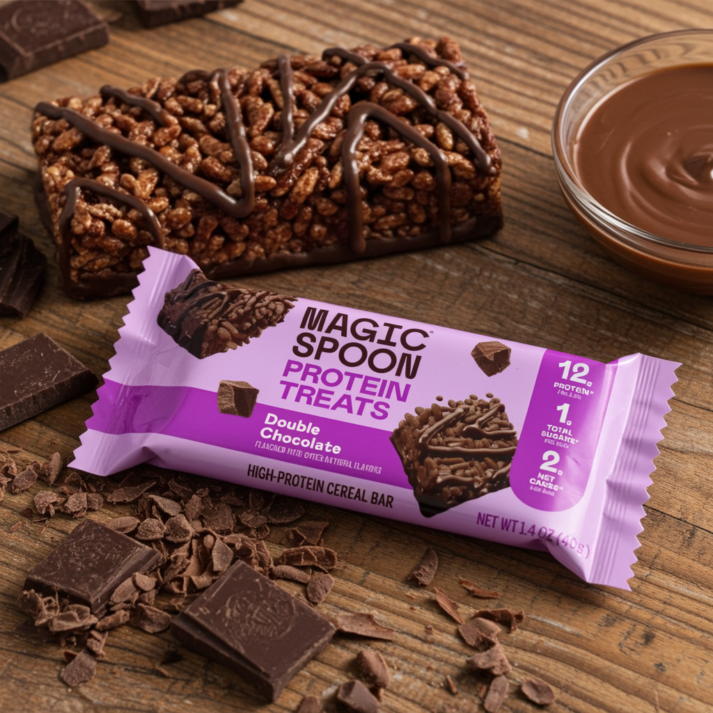 magic spoon protein bar, protein treat, cereal bar, post workout protein, chocolate treat