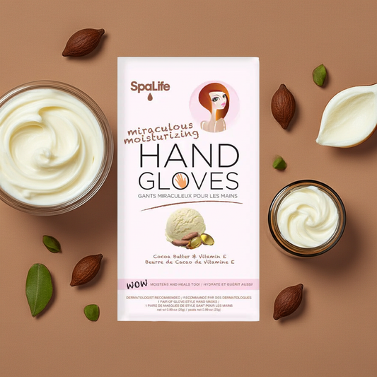 hand gloves, hand mask, cocoa butter skincare