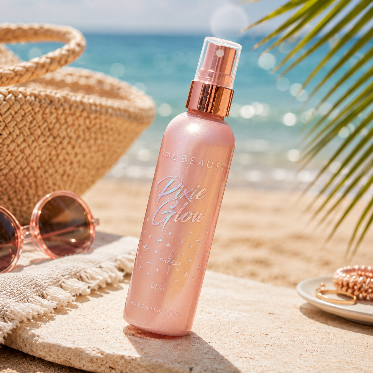 body oil, shimmer spray, golden glow, summer glow, glow oil, body glow spray, bronzing spray, skin tint, non-toxic skincare