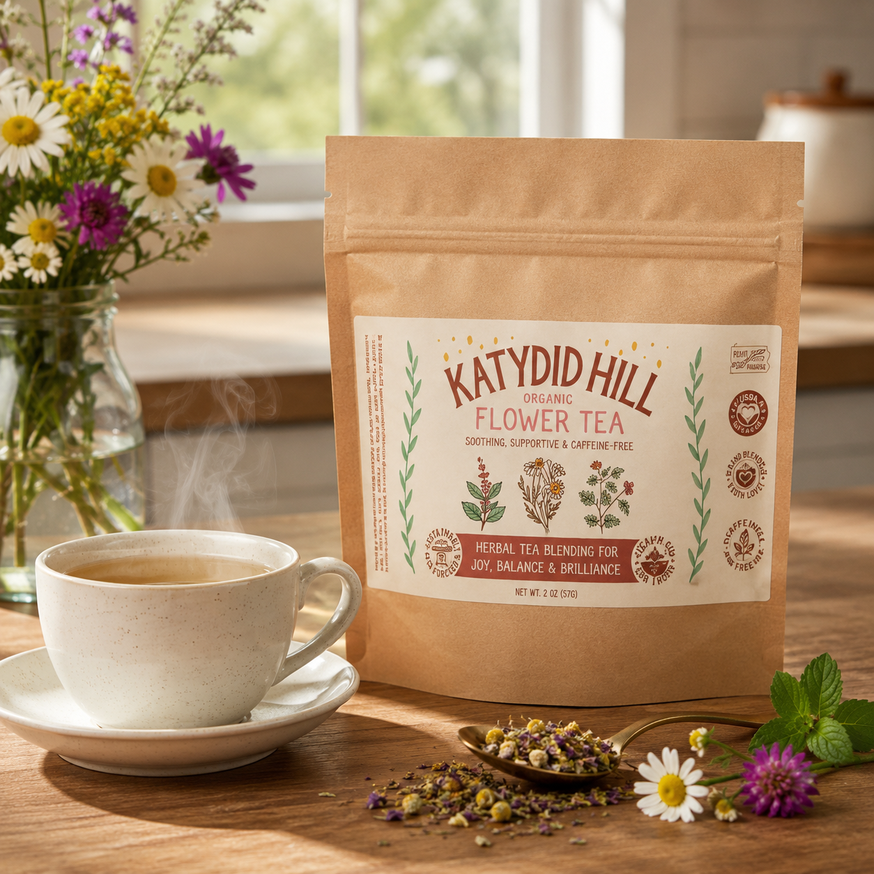 herbal loose leaf tea, tea flight, wellness tea, organic tea blend