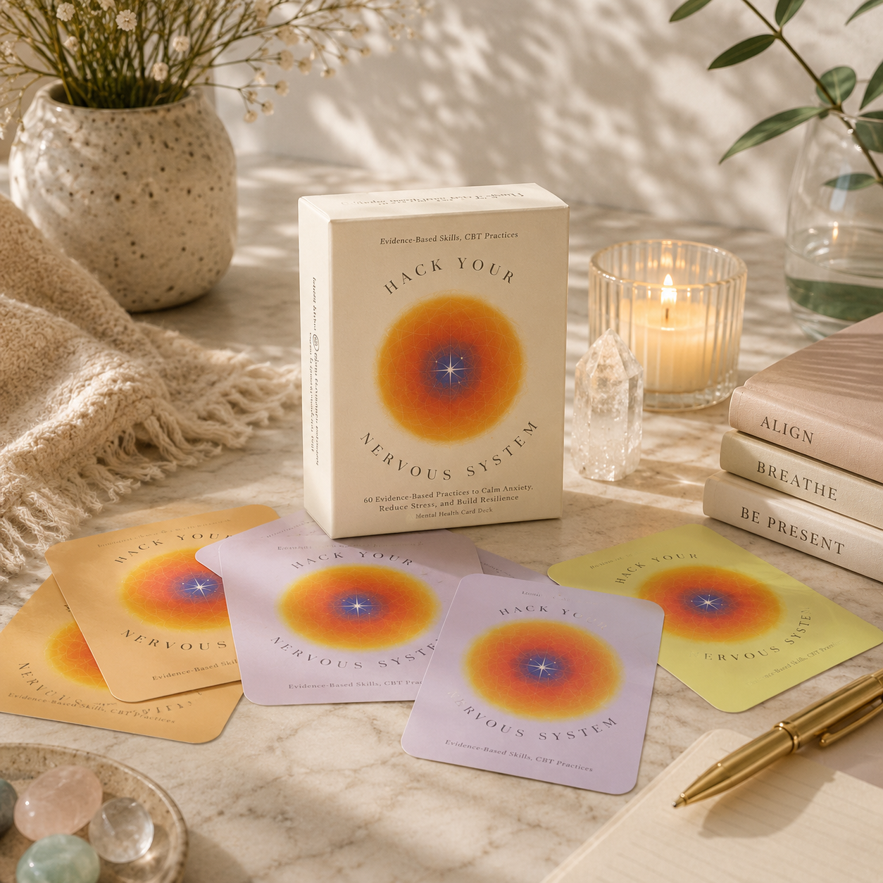 Hack Your Nervous System Card Deck, somatic therapy practices, breathwork, stress reduction therapy