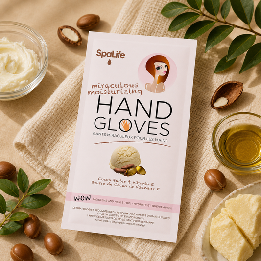 hand gloves, hand mask, cocoa butter, shea butter, hand treatment