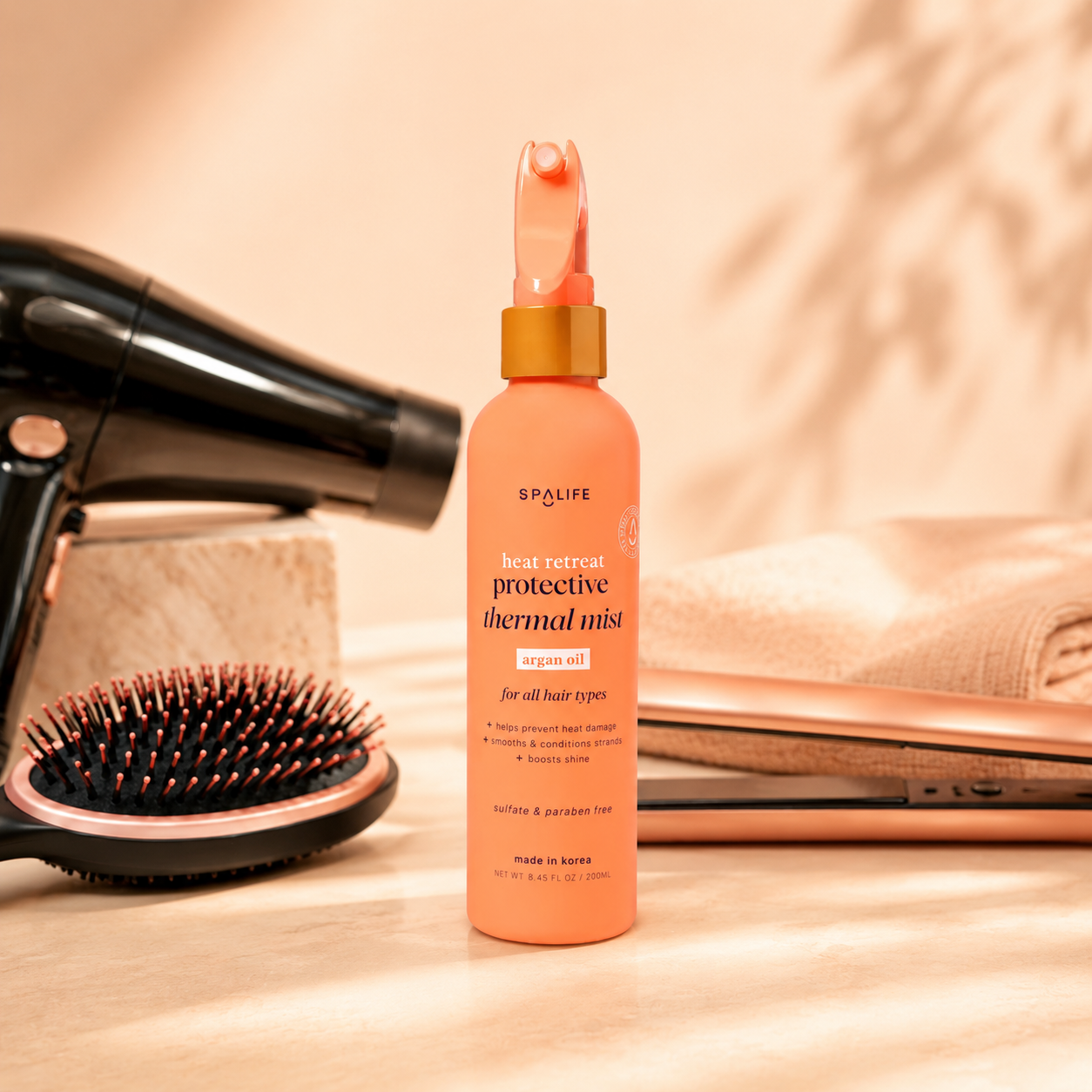 heat hair mist, thermal hair mist, heat protectant, hair product