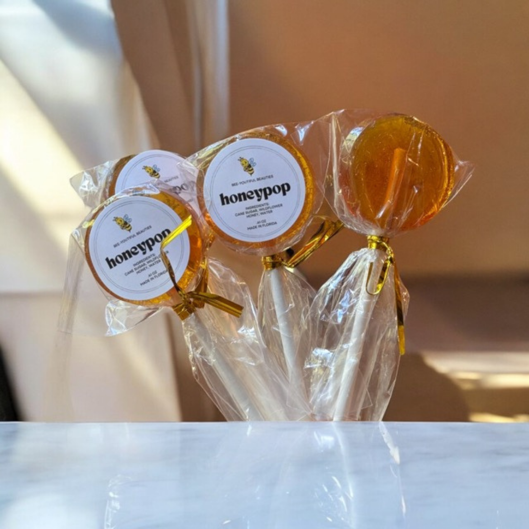 natural raw honey lollipops