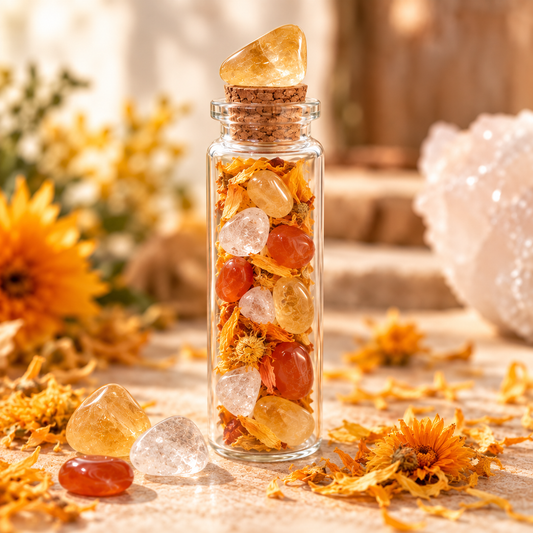 Crystal & Floral Intention Jar