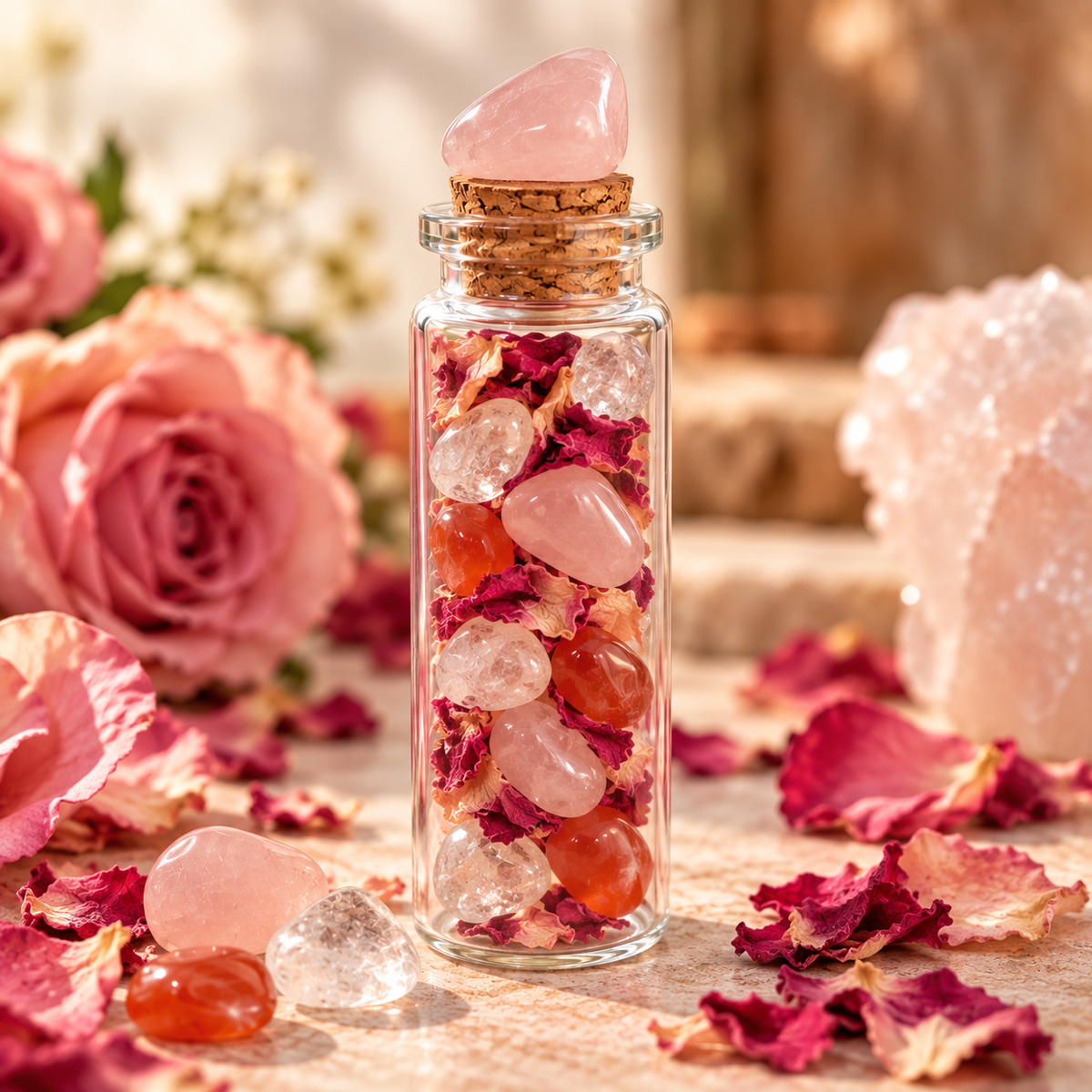 Crystal & Floral Intention Jar