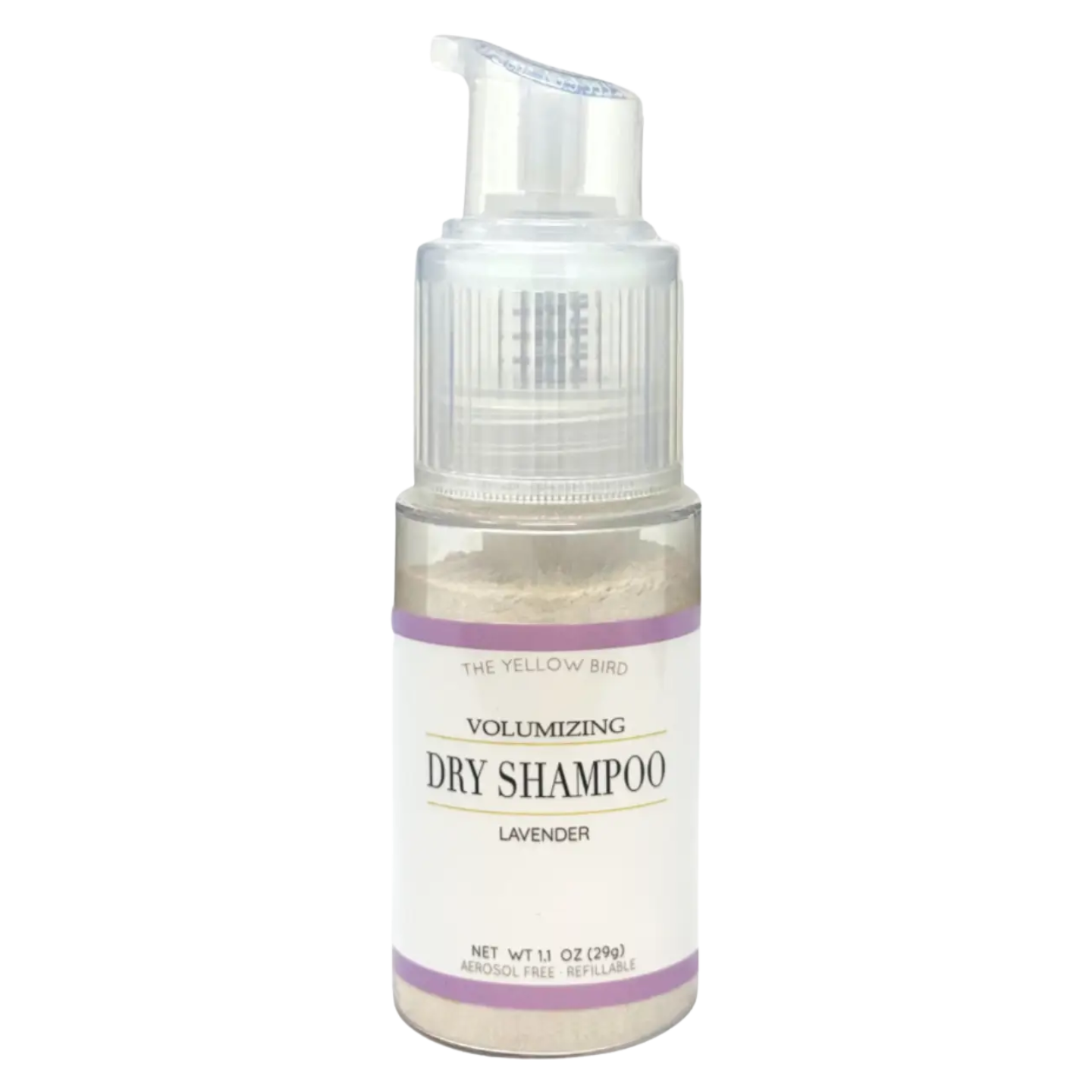 lavender dry shampoo, volumizing dry shampoo, aerosol free, refillable