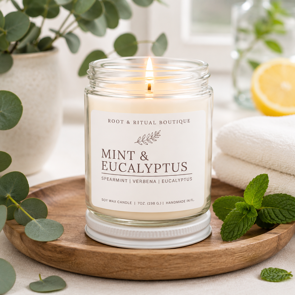 Mint & Eucalyptus Soy Candle