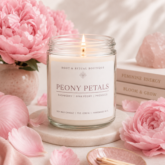 Peony Petals Soy Candle