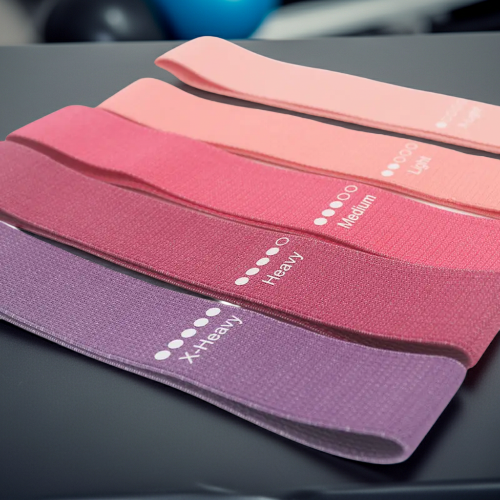 resistance bands, workout bands, fitness at home, at home workout, woven resistance band set