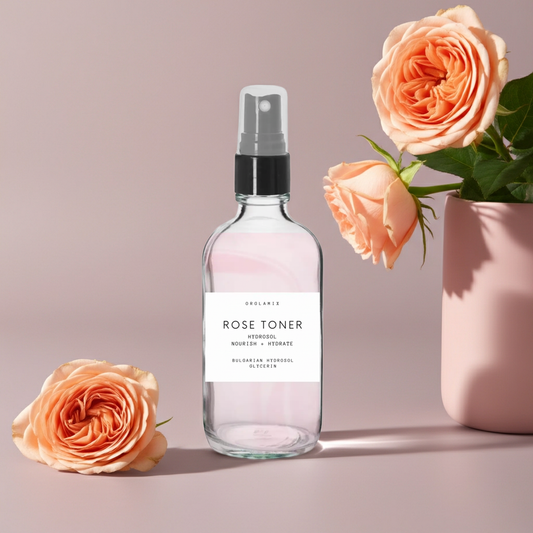rose water toner, facial toner, rose toner
