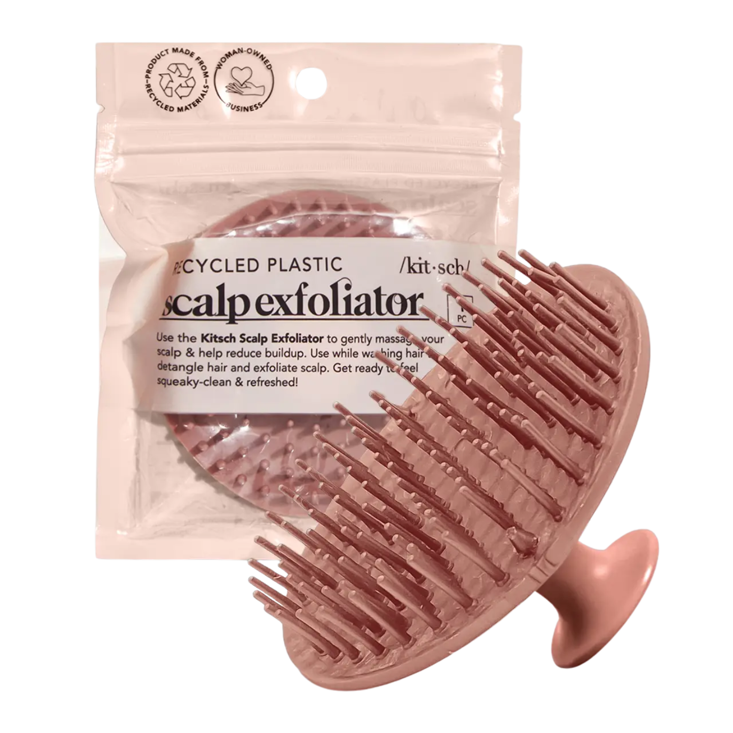 terracotta scalp exfoliator, recycled materials