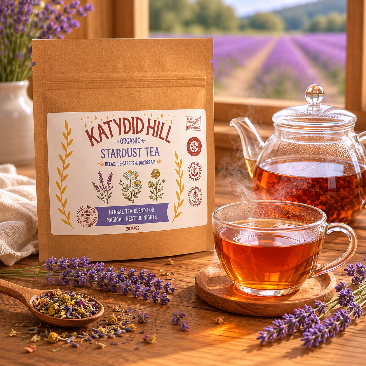 herbal loose leaf tea, tea flight, wellness tea, lavender tea, sleepy time tea