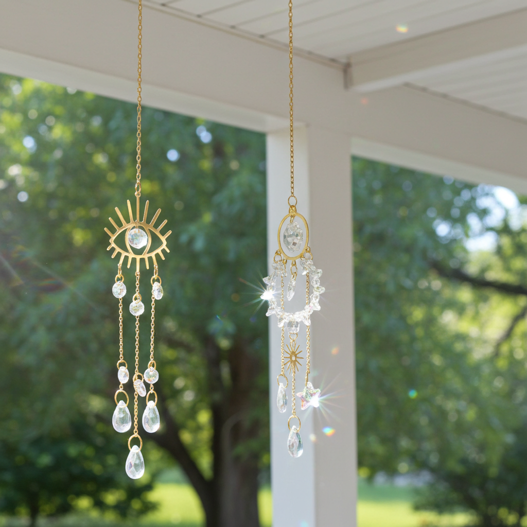 sun catcher, crystals, energetic cleansing, summer