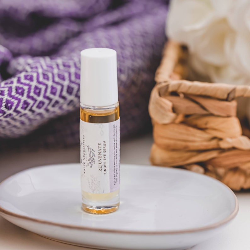 under eye serum, clean skincare, under eye serum roller, roll on serum, travel serum, facial skincare for tired eyes