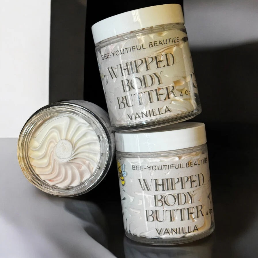 warm vanilla whipped body butter, all natural body butter, body lotion