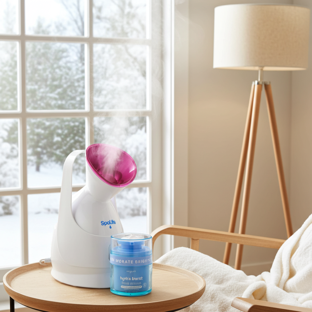 SpaLife Facial Steamer, Nano Ionic Steam Therapy Device, Face Steamer, Hydra burst face cream, face moisturizer, winter face cream, winter facial, at home facial